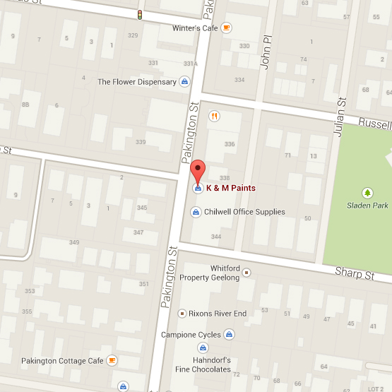 K & M Paint Supplies Contact us, Geelong's leading paint suppliers